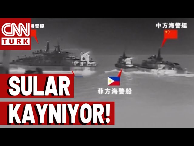 ⁣Güney Asya'da Tansiyon Yükseldi! Çin-Filipinler Sahil Güvenlik Gemileri Çarpıştı...