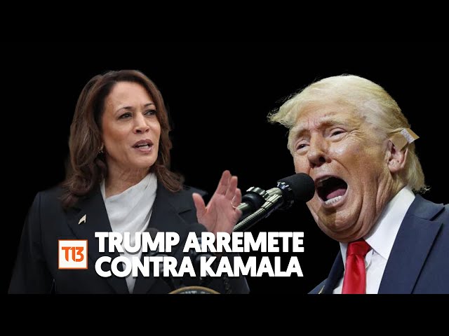 ⁣Donald Trump ataca a Kamala Harris y la llama "socialista lunática"