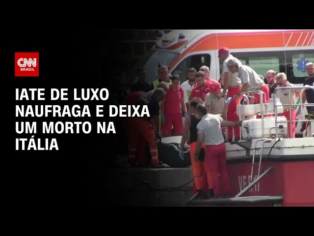 Iate de luxo naufraga e deixa um morto na Itália | LIVE CNN