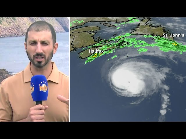 ⁣Heavy winds and rain as Ernesto moves into Atlantic Canada