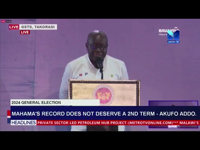 ⁣Mahama does not deserve a second chance ---  Nana Addo