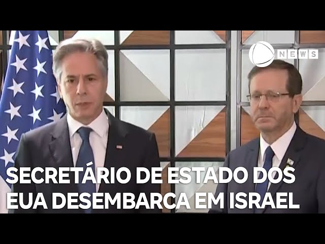 Secretário de Estado dos EUA desembarca em Israel