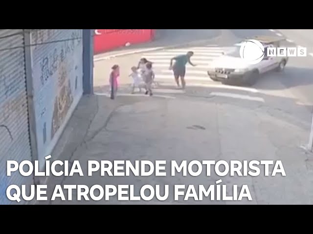 Polícia prende motorista que atropelou família em calçada