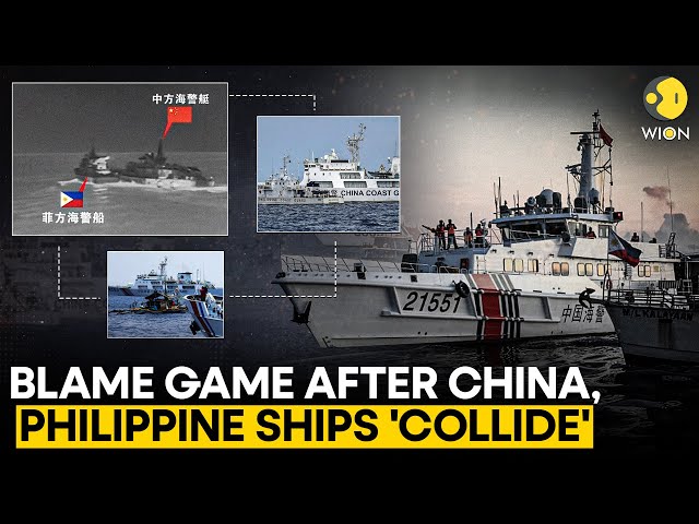 ⁣South China Sea tensions: Philippines, China trade blame after vessels collide in the disputed shoal