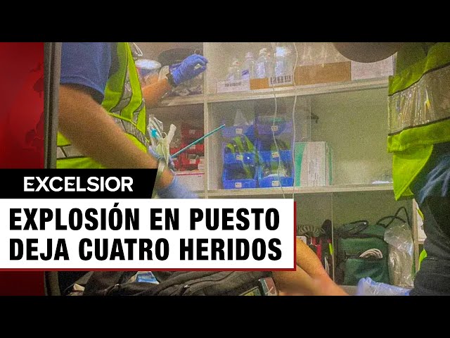 Vuelan hamburguesas tras explosión en changarro; cuatro heridos