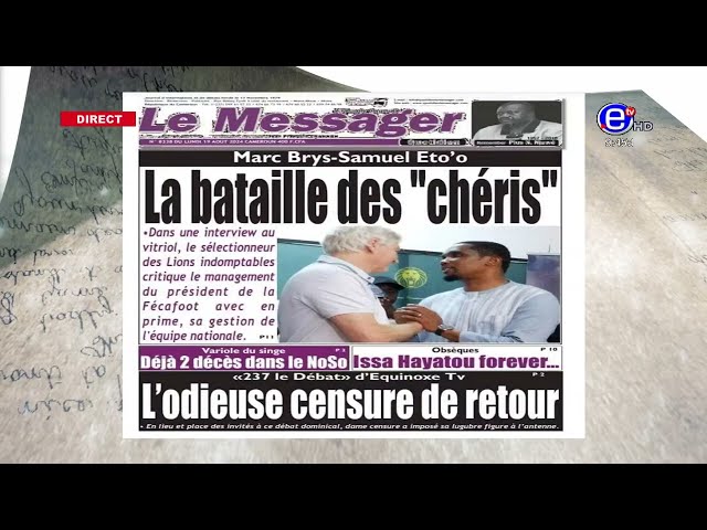 ⁣MARC BRYS SAMUEL ETO'O  LA TENSION   #larevuedesgrandesunes