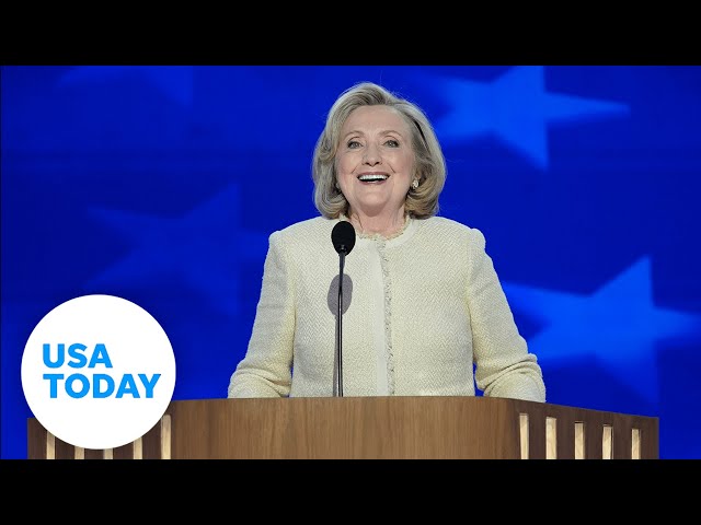 ⁣'Lock him up' chants after Hillary Clinton's remarks on Trump crimes | USA TODAY