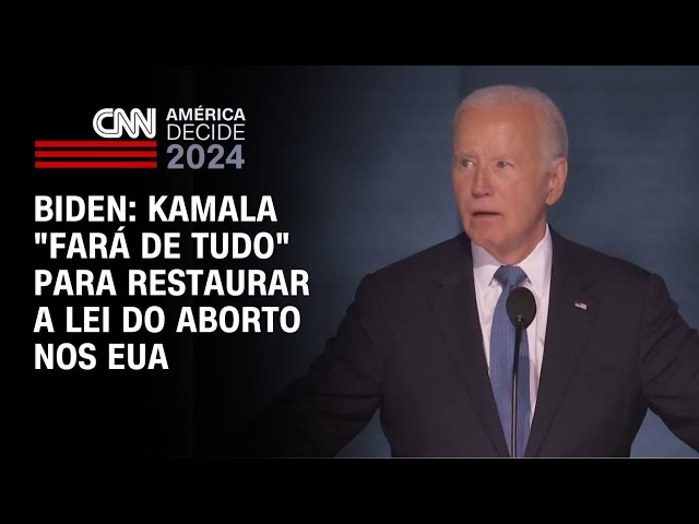 ⁣Biden: Kamala "fará de tudo" para restaurar a lei do aborto nos EUA | AMÉRICA DECIDE