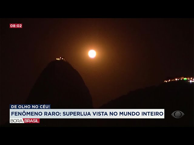 ⁣Superlua ilumina pontos turísticos do Brasil e do mundo