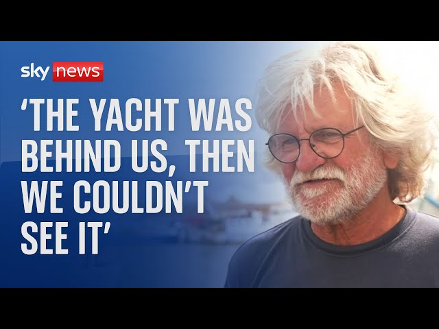 ⁣Captain describes 'traumatic' yacht rescue after 'violent' storm sunk vessel