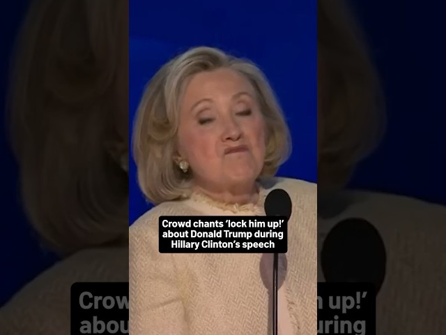 ⁣Crowd chants ‘lock him up!’ about Donald Trump during Hillary Clinton’s speech