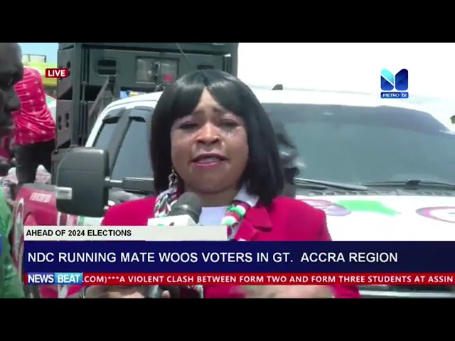 ⁣Ndc running mate woos voters in Greater Accra