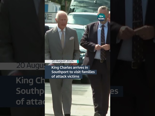 ⁣King Charles arrives in Southport to visit families of attack victims #itvnews