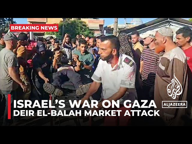 War on Gaza: Israeli attack on Deir el-Balah market kills at least nine Palestinians