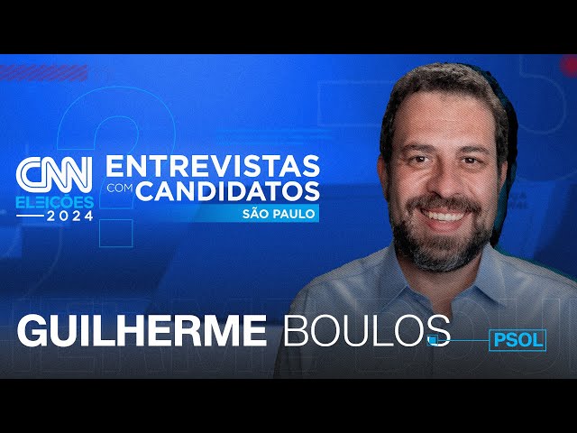 Guilherme Boulos (PSOL) | CNN Eleições: entrevistas com candidatos - São Paulo