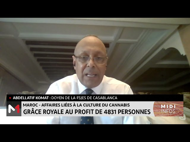 ⁣Grâce Royale au profit de condamnés liés à la culture du cannabis. Lecture Abdellatif Komat