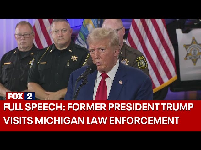 ⁣FULL VIDEO: Donald Trump speaks to law enforcement in Howell, Michigan