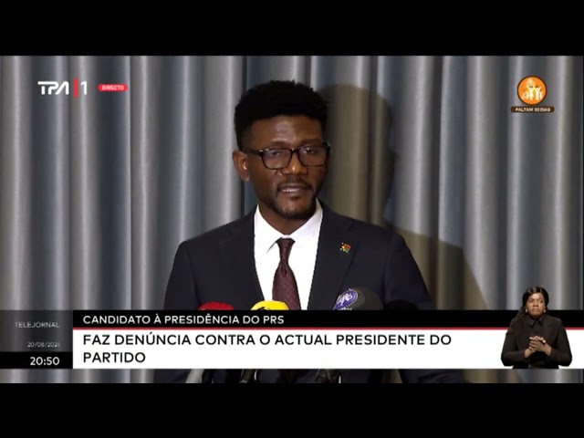 Candidato à presidência do PRS faz denúncia contra o actual Presidente do Partido