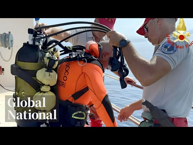 ⁣Global National: Aug. 20, 2024 | Divers struggle to enter Sicily yacht wreck