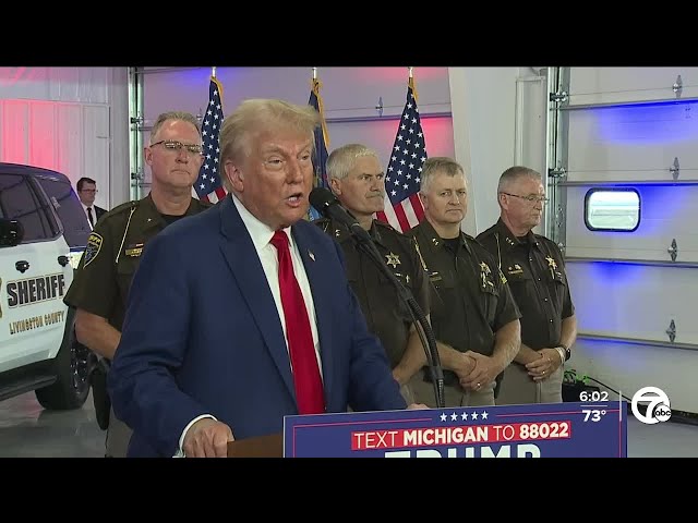 ⁣Former President Donald Trump talks crime, safety in Howell