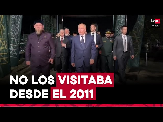 ⁣Vladimir Putin: Presidente de Rusia visita Chechenia por primera vez desde 2011