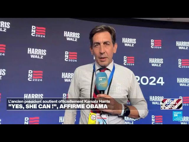 Barack Obama est "l'un des principaux atouts" de Kamala Harris • FRANCE 24