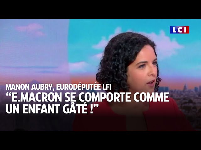 ⁣"E.Macron se comporte comme un enfant gâté !", fustige Manon Aubry