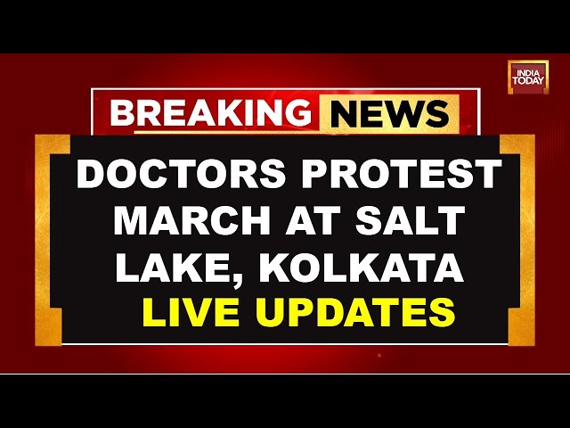 ⁣Kolkata Doctor Rape & Murder Protest March LIVE: Protesting Doctors March At Salt Lake, Kolkata