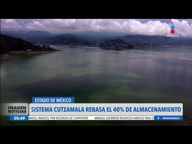 ⁣El Sistema Cutzamala rebasó el 40% de almacenamiento