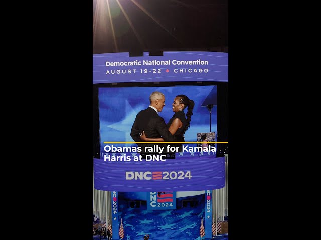 Obamas rally for Kamala Harris at Democratic convention | Al Jazeera Newsfeed