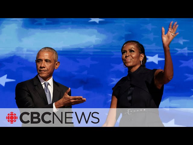 ⁣Obamas endorse Harris, slam Trump at Democratic convention