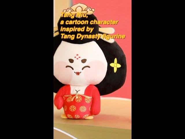 ⁣A glimpse of Tang Niu, a cartoon character inspired by Tang Dynasty figurine