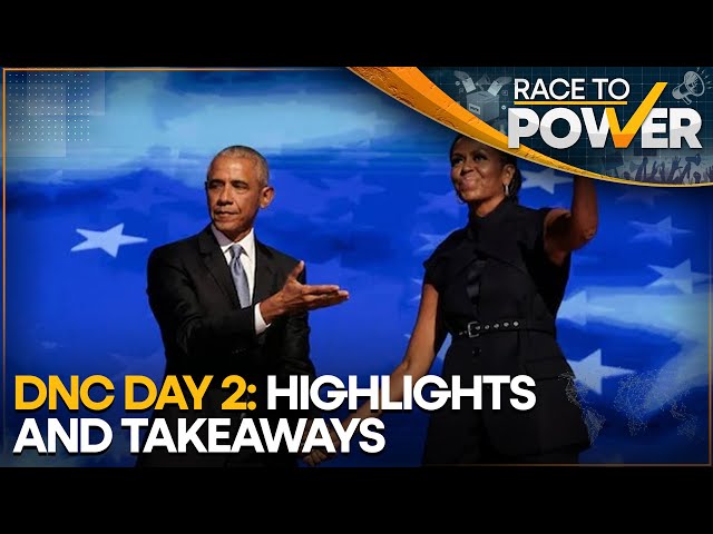 ⁣Race To Power LIVE: DNC day 2: Highlights and takeaways | Obamas enthrall democrat supporters | WION