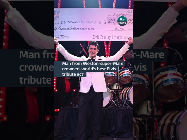 ⁣Emilio Santoro was crowned Ultimate Elvis Tribute Artist World Champion at a sing-off #itvnews