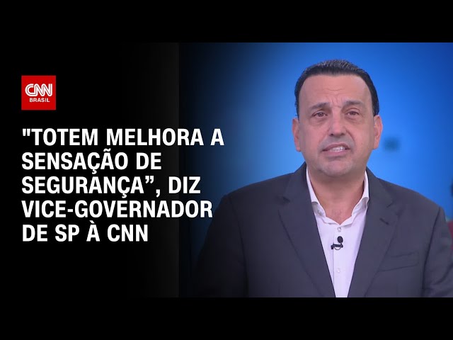 “Totem melhora a sensação de segurança”, diz vice-governador de SP | LIVE CNN