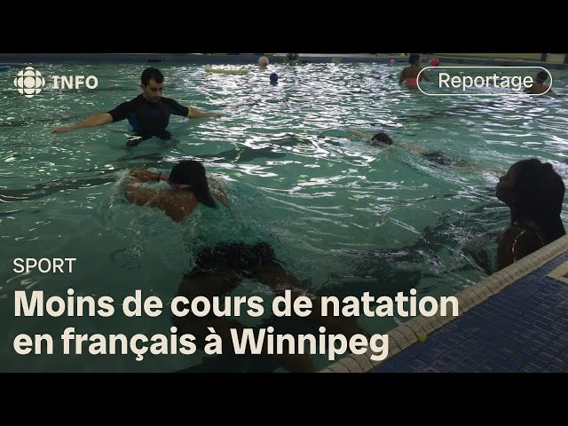 ⁣Moins de cours de natation en français à Winnipeg cet automne