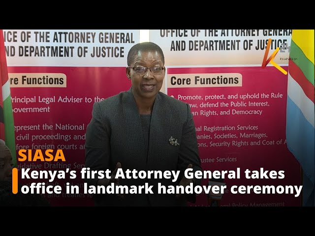 ⁣Kenya’s first Attorney General Dorcas Oduor takes office in landmark handover ceremony