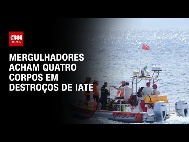 Mergulhadores acham quatro corpos em destroços de iate na Itália | BASTIDORES CNN