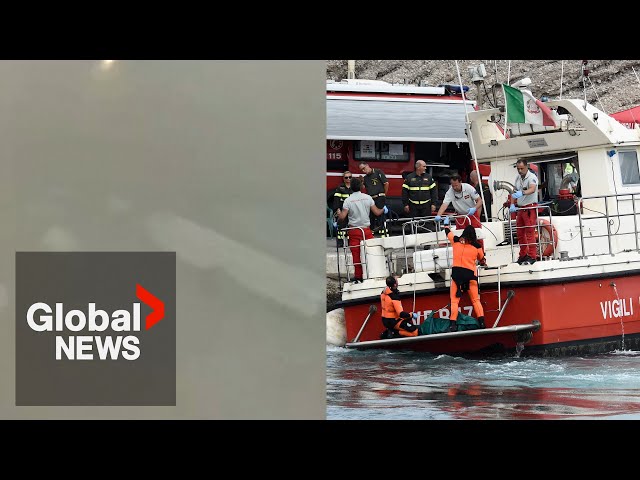 ⁣Sicily yacht sinking: Maritime expert says rare "Black Swan" weather event led to tragedy