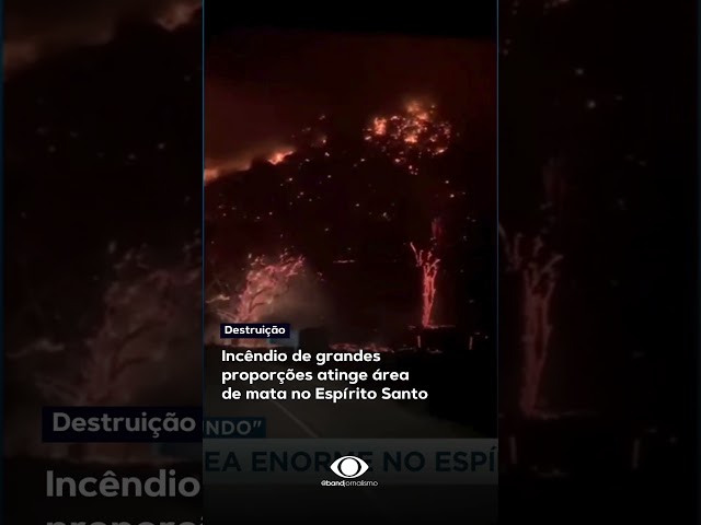 Incêndio de grandes proporções atinge a área de mata em Colatina, no Espírito Santo #shorts