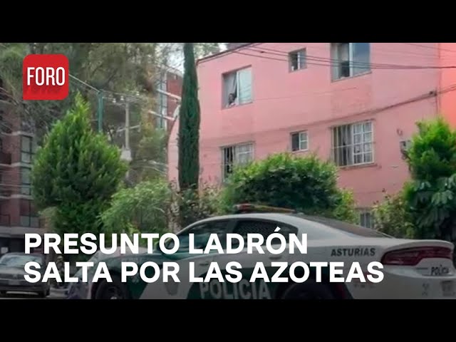 Policías persiguen a presunto ladrón en la colonia Doctores, CDMX - Noticias MX