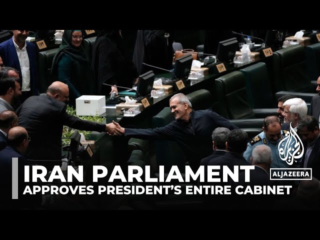 ⁣Iran parliament approves president’s entire cabinet, a first since 2001