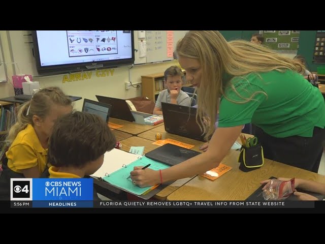 ⁣Teacher who went viral for using Miami Dolphins to help with learning expands her lesson plan