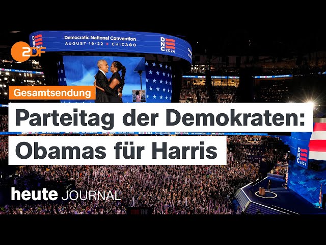 heute journal vom 21.08.24 Parteitag der Demokraten, Jupitersonde im All, China beim Nahost-Konflikt