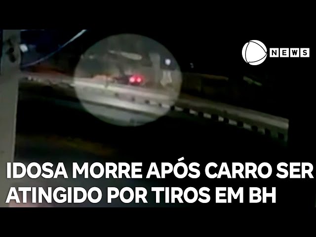 ⁣Idosa morre e marido fica ferido após carro ser atingido por tiros em Belo Horizonte