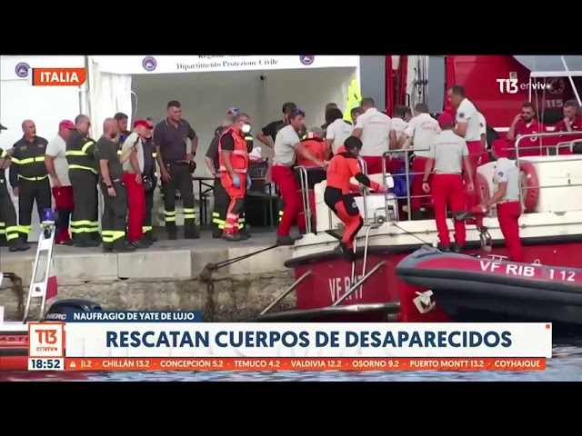 ⁣Rescatan cuerpos de desaparecidos de yate de lujo que naufragó en Sicilia