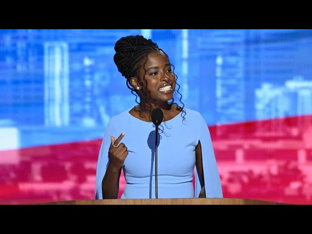 ⁣Amanda Gorman recites "This Sacred Scene" at DNC