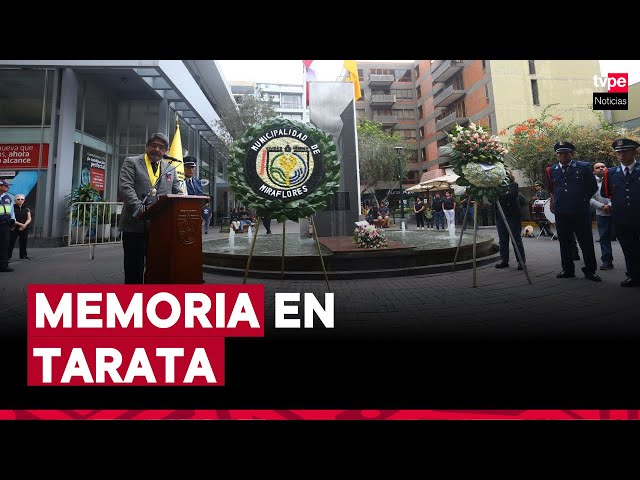 Rinden homenaje a víctimas de atentado terrorista en Tarata