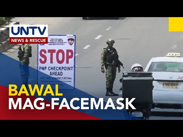 ⁣Mga pulis sa Davao checkpoints, bawal na magsuot ng facemask