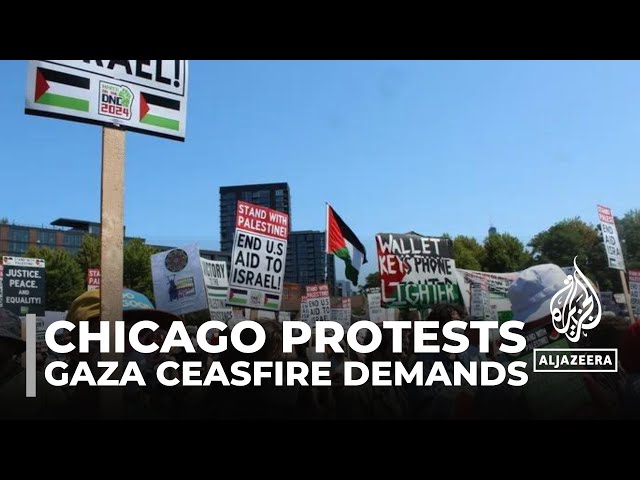 Third day of demonstrations against war on Gaza in Chicago